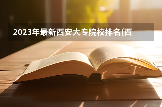 2023年最新西安大专院校排名(西安大专学校排名 陕西前十职高学校排名