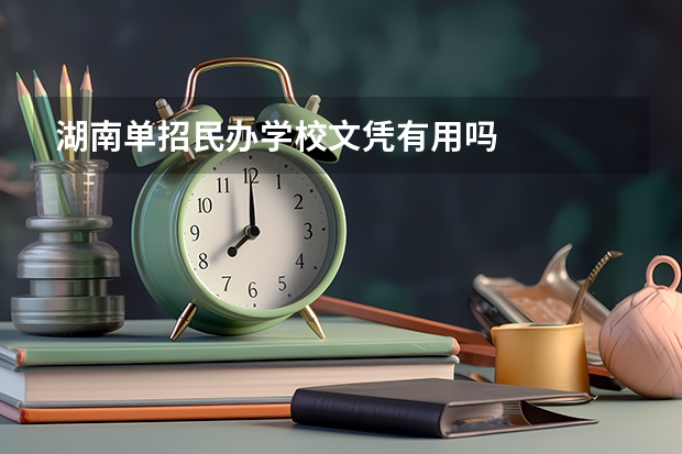 湖南单招民办学校文凭有用吗
