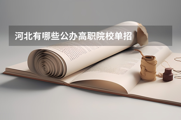 河北有哪些公办高职院校单招