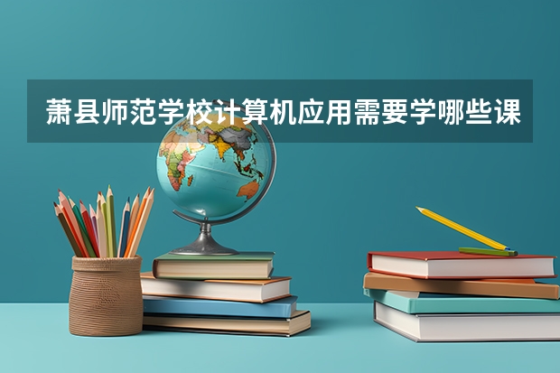 萧县师范学校计算机应用需要学哪些课程（专业能力要求）
