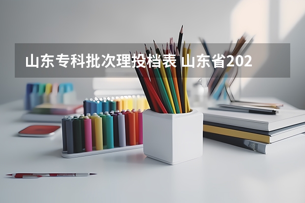 山东专科批次理投档表 山东省2023专科投档线
