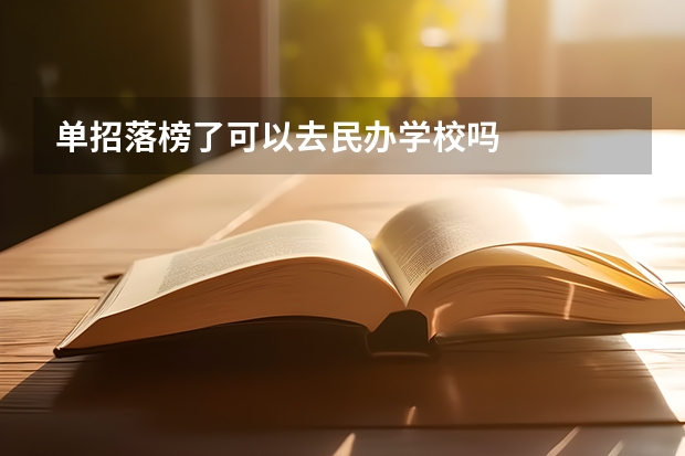 单招落榜了可以去民办学校吗