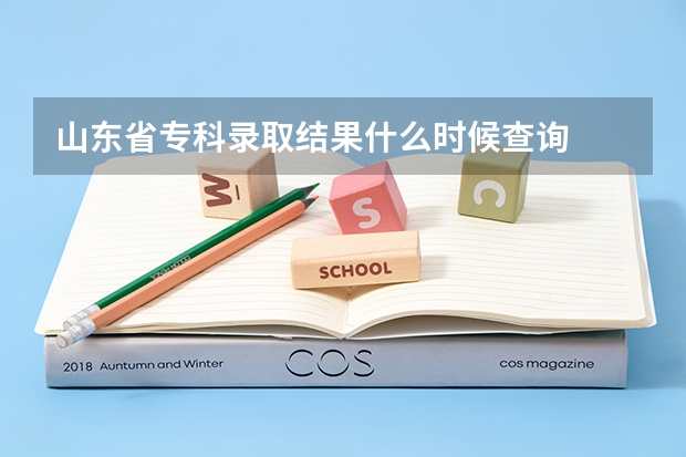 山东省专科录取结果什么时候查询