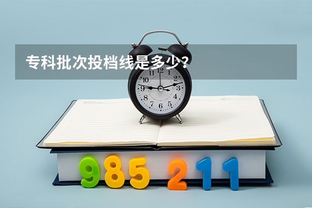 专科批次投档线是多少？
