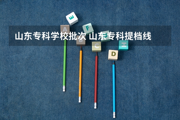 山东专科学校批次 山东专科提档线