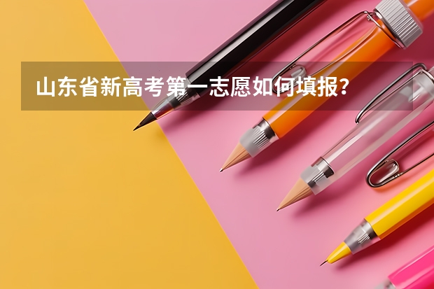 山东省新高考第一志愿如何填报？