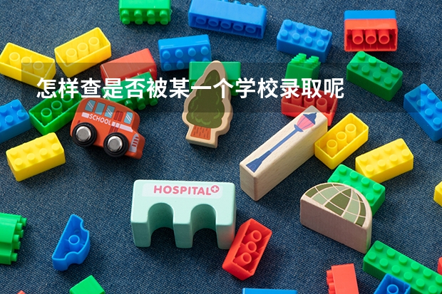 怎样查是否被某一个学校录取呢