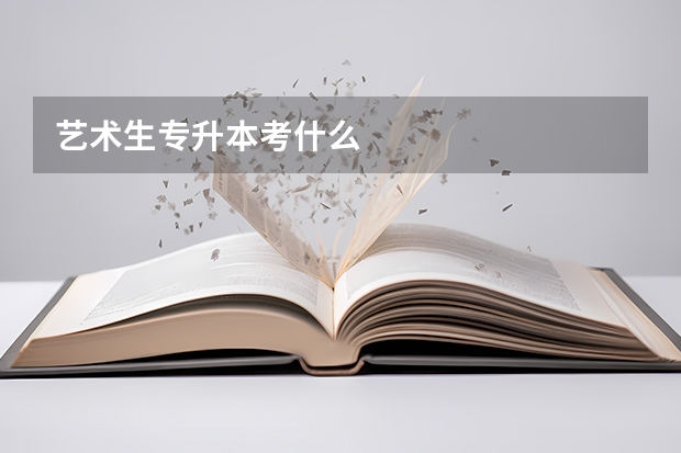 艺术生专升本考什么