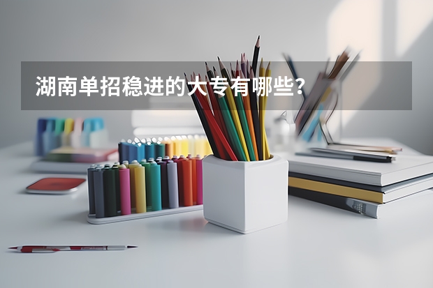 湖南单招稳进的大专有哪些?