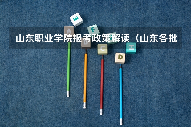 山东职业学院报考政策解读(山东各批次平行志愿录取规则)