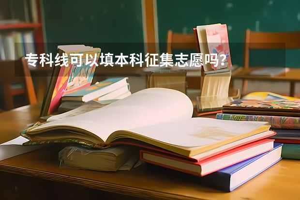 专科线可以填本科征集志愿吗？