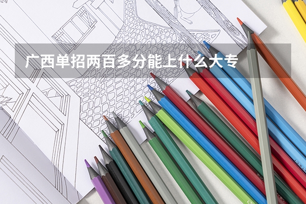 广西单招两百多分能上什么大专