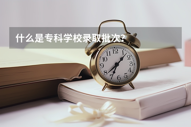 什么是专科学校录取批次？