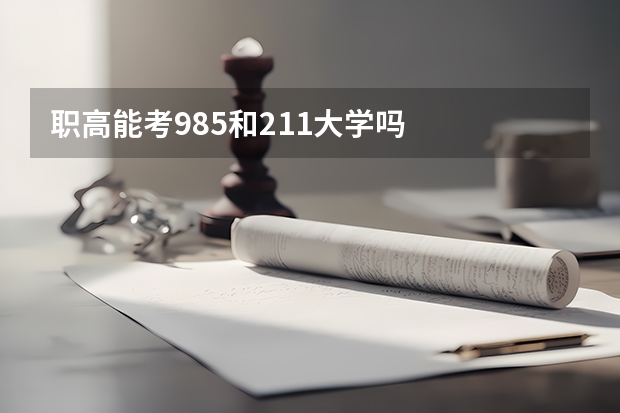 职高能考985和211大学吗
