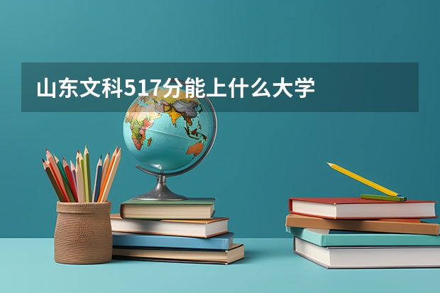 山东文科517分能上什么大学