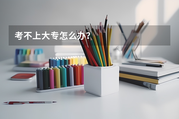 考不上大专怎么办？