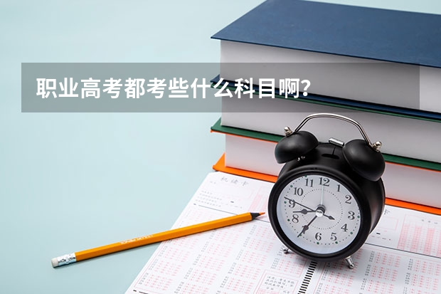 职业高考都考些什么科目啊?