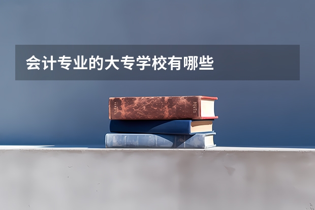 会计专业的大专学校有哪些
