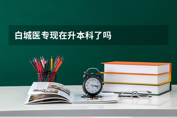 白城医专现在升本科了吗