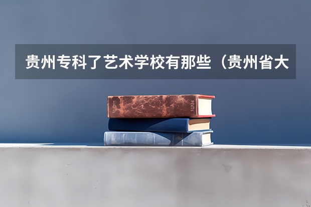 贵州专科了艺术学校有那些(贵州省大专专科院校排名 专科排名情况)