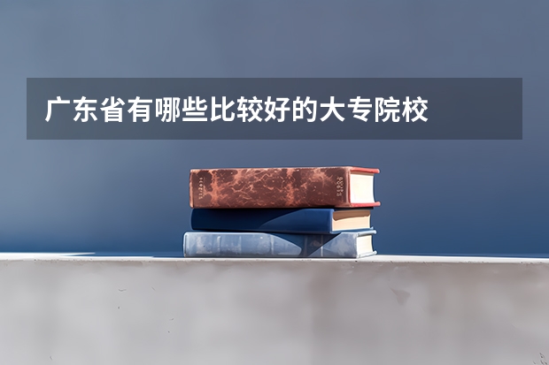 广东省有哪些比较好的大专院校