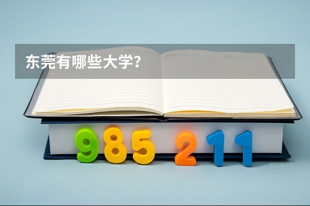东莞有哪些大学?