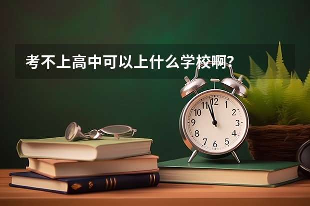 考不上高中可以上什么学校啊？