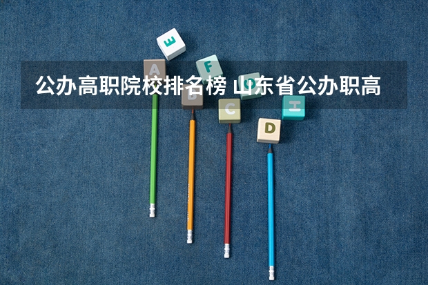公办高职院校排名榜 山东省公办职高学校排名榜