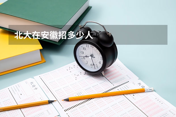 北大在安徽招多少人