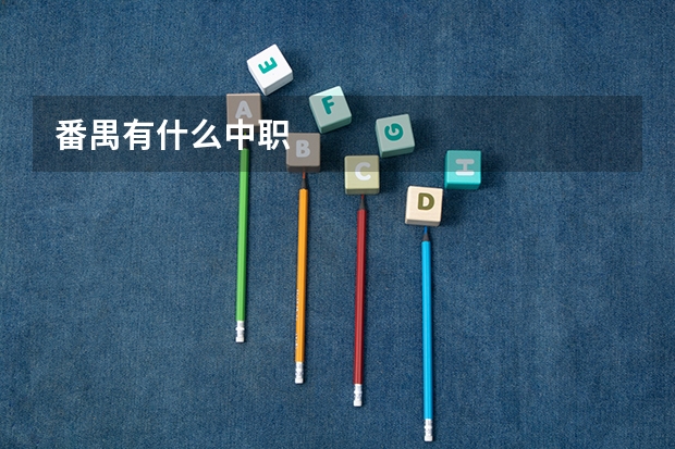 番禺有什么中职