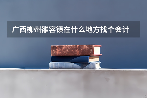 广西柳州雒容镇在什么地方找个会计
