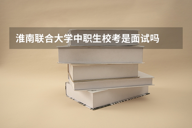 淮南联合大学中职生校考是面试吗