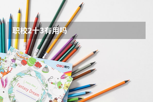 职校2十3有用吗